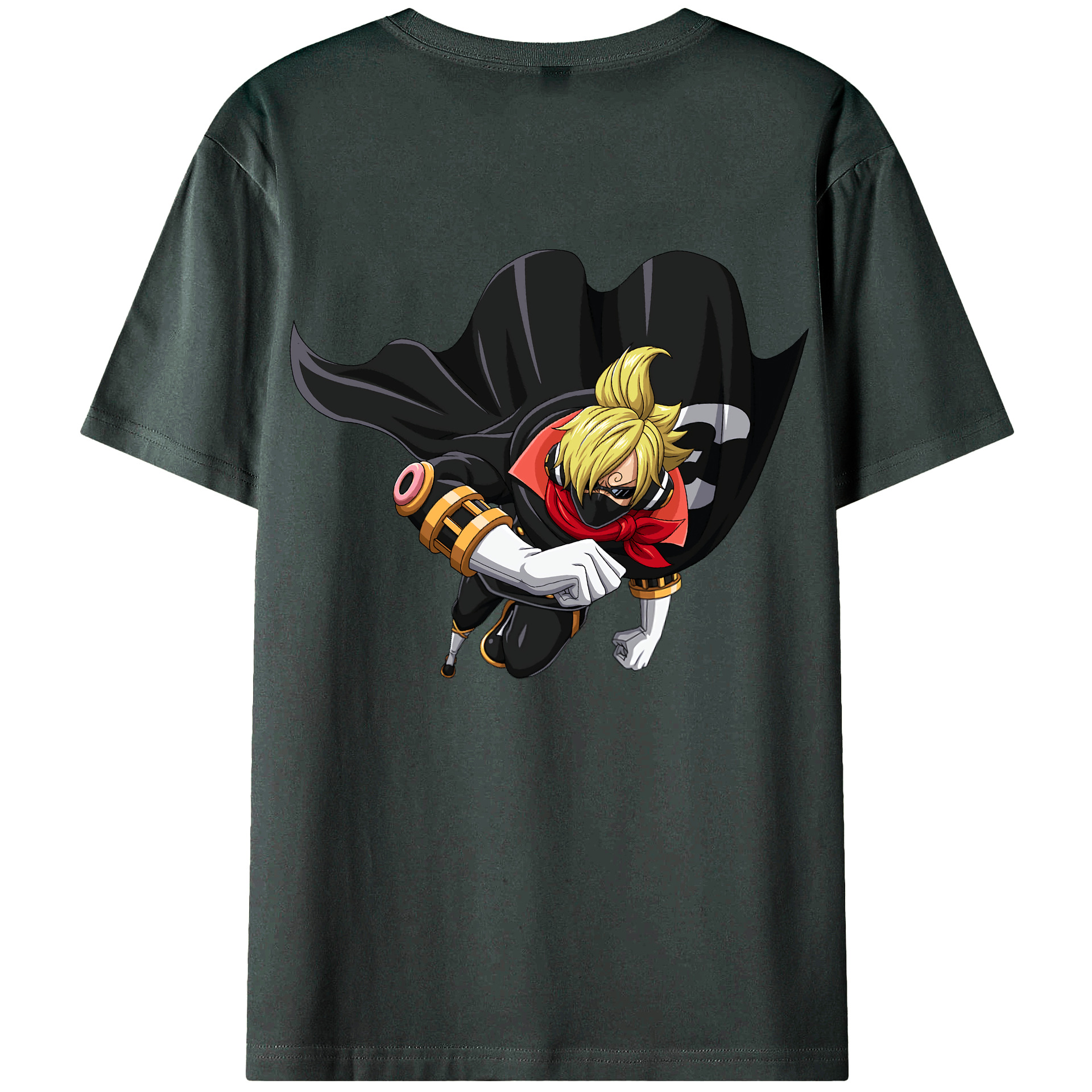 （画像用） ワンピース サンジ ONE PIECE Sanji 綿100％ メンズ半袖Tシャツ（バックプリント） 通気性